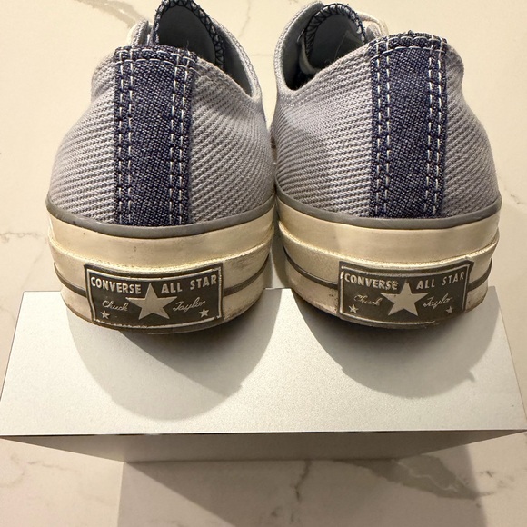 Converse Chuck 70 All Stars Blue & Grey Low Top Sneakers - Picture 8 of 9